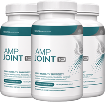 The three bottle pack of AMP Joint-10, as pictured by the seller
