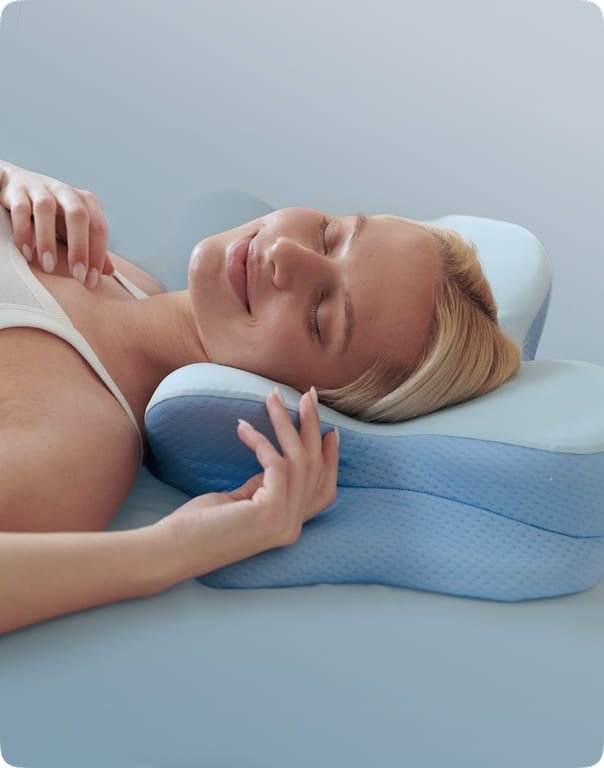 Sleeper changing position on the Derila Ergo pillow
