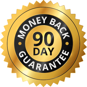 90-day money-back guarantee seal