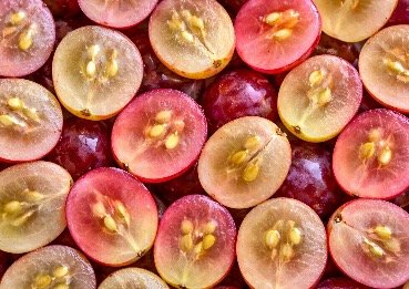 Red grapes representing a natural source of resveratrol
